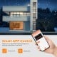 Ultra-thin 60-inch electric fireplace with decorative crystals, featuring smart app control and customizable flame.