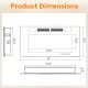 Dimensions of the 60-inch ultra-thin electric fireplace, showcasing 50.16" width and 3.19" thickness for easy.