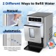 Countertop nugget ice maker with manual and automatic water refill options, producing 33 lbs of ice daily for easy.