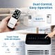 Portable air conditioner with remote control, LED touch panel, and 8000 BTU cooling for efficient room temperature.