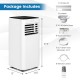 Portable air conditioner with remote control, 10000 BTU cooling, 4-in-1 functionality, and window kit for easy.