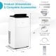 13000 BTU portable air conditioner with remote control, 4-in-1 design, and adjustable window kit for versatile use.