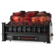 20-inch electric fireplace heater featuring a realistic pinewood ember bed and elegant design, perfect for enhancing.