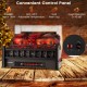 20-inch electric fireplace heater with realistic pinewood ember bed, adjustable temperature, and quiet operation for.
