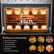 Large capacity 6 cu.ft. oven with bright internal light and convection fan, showcasing various cooking modes.