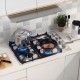 Gas cooktop with 4 powerful burners, stainless steel surface, and ABS knobs, ideal for versatile cooking in the kitchen.
