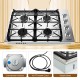 30-inch gas cooktop with four powerful burners, ABS knobs, and a smooth stainless steel surface for efficient cooking.