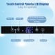 Touch control panel with LED display for the 53QT portable dual zone car refrigerator, featuring easy operation and.