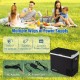 Portable 53QT dual zone car refrigerator in black, featuring AC/DC power supply options for camping and travel.