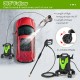 2400 PSI electric pressure washer with 4 universal wheels, designed for easy mobility and versatile cleaning tasks.