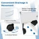 Convenient drainage features of the 8000 BTU portable air conditioner with built-in handles and 360° universal wheels.