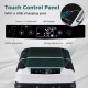Touch control panel of the Dual Zone 12V Car Refrigerator with USB charging port and LED display for easy adjustments.