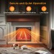 18-inch electric fireplace insert with remote control, featuring low noise, CSA certification, and adjustable flame.