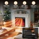 18-inch electric fireplace insert with remote control, 1500W power, 5120 BTU output, adjustable temperature for cozy.