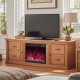 Electric fireplace insert with remote control, 18 inches, featuring 8 flame colors and 1500W for cozy warmth.