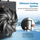 Close-up of the efficient cooling system of a 4/5 HP ice bath water chiller with filtration screen for optimal.