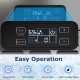 Clear LCD control panel of the Under Counter Nugget Ice Maker with timer, self-cleaning, and easy operation features.