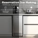 Under counter nugget ice maker in silver with self-cleaning, 80 lbs daily capacity, and 24-hour timer for convenience.