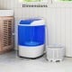 Portable mini semi-automatic washing machine with blue transparent lid, 2.5 kg capacity, ideal for home or dorm use.