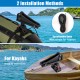 360° rotatable GoPro mount and fishing rod holder for kayaks and inflatable boats, featuring adjustable height and.