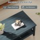 Rustic blue farmhouse coffee table showcasing elegant wood grain and thickened tabletop, perfect for stylish living.