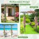 6.8 feet garden arbor with trellises, featuring a flat roof and elegant design, perfect for weddings and outdoor events.