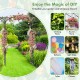 6.8 feet garden arbor with trellises for climbing plants, featuring a flat roof and elegant patterns, perfect for.