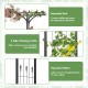 6.8 feet garden arbor featuring an extended roof and side trellises, perfect for climbing plants and elegant.