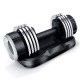 Adjustable 5-in-1 dumbbell with anti-slip handle, weights from 5.5 lbs to 25 lbs, perfect for home workouts.