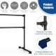 Portable double freestanding ballet barre in black, adjustable height 7" to 46", supports up to 220 lbs for safe.