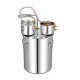 5/10 Gal water alcohol distiller with boiler pot, thumper keg, and condenser for DIY whisky and fruit wine making.