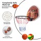 Wall mounted basketball hoop with 29" polypropylene backboard and heavy-duty nylon nets, ideal for indoor and outdoor.