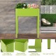 Elevated 31.5" green garden planter made of durable galvanized steel, perfect for easy gardening without bending.