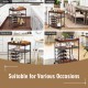 Three-tier serving cart with wine rack and glass holders, designed for versatile use in kitchens and dining areas.