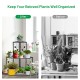 Three-tier floral corner metal plant pot rack in black, perfect for displaying potted plants and decorative items.