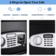 Digital deposit safe box with front drop slot, constructed from 3 mm thick solid steel for secure cash and jewelry.
