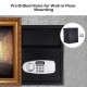 Digital deposit safe box with front drop slot, pre-drilled holes for wall mounting, ideal for cash and jewelry storage.