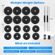 Dumbbell weight set with 8x2.75 lbs and 8x5.5 lbs plates, including spinlock collars and dumbbell bars for versatile.