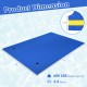Blue 9' x 6' floating water pad made of eco-friendly XPE foam, supports 3-5 adults for fun on water.