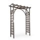 Flat top garden arch trellis made of sturdy fir wood, ideal for climbing plants and wedding decor, 85" tall.