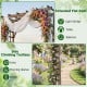 Flat top garden arch trellis made of sturdy fir wood, ideal for climbing plants and wedding decorations.
