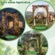 Flat top garden arch trellis made of sturdy fir wood, perfect for climbing plants and as a wedding arch or yard entry.