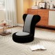 Comfy gray gaming leisure chair with adjustable headrest and backrest, perfect for relaxation in living rooms or.
