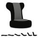 Comfy gaming leisure chair in gray with adjustable headrest and backrest, perfect for relaxing in living rooms or.