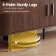 5-point sturdy legs of the Fluted TV Stand provide reliable support and 6" clearance for easy cleaning underneath.