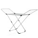 Folding clothes drying rack with adjustable wings, sturdy aluminum, ideal for indoor and outdoor use, lightweight and.