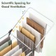 Folding clothes drying rack with adjustable wings, featuring scientific spacing for good ventilation, ideal for indoor.