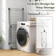 Folding clothes drying rack with adjustable wings, designed for indoor and outdoor use, features a foldable design for.