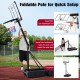 Foldable basketball hoop with adjustable height, shatterproof PC backboard, and stable base for indoor or outdoor use.