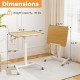 Foldable mobile standing desk with 90° tiltable tabletop, adjustable height, and rolling wheels for easy movement.